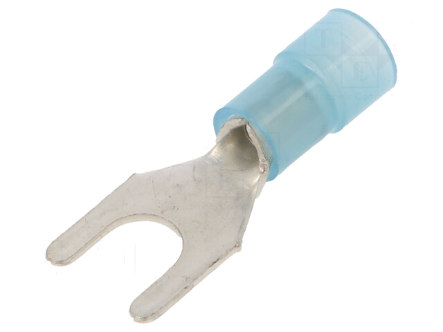 Uiteinde: vork; M5; Ø: 5,2mm; 1,5÷2,5mm2; klemmen; voor draad; blauw Uiteinde: vork; M5; Ø: 5,2mm; 1,5÷2,5mm2; klemmen; voor draad; blauw